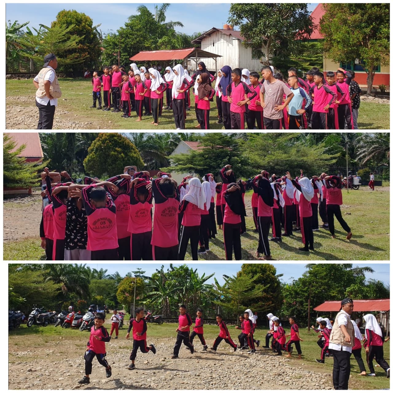 Petugas Kesolga dan Tim  Puskesmas Tanjung Makmur melakukan kunjungan sekolah Dasar 05 silaut 