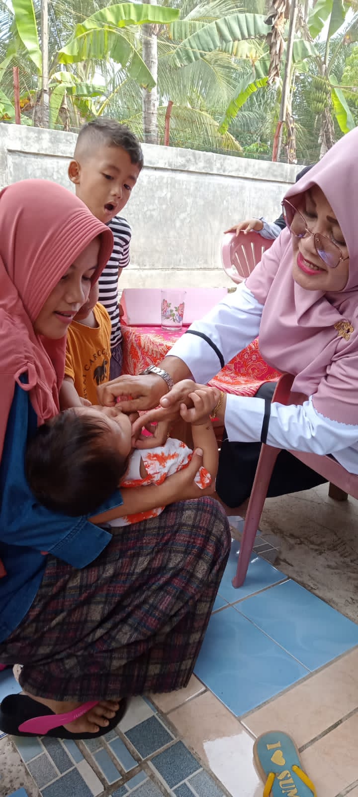 Penimbangan Massal dan Pembagian Vitamin A di Posyandu Mawar kp Ky Bawang wilker Puskesmas Kambang