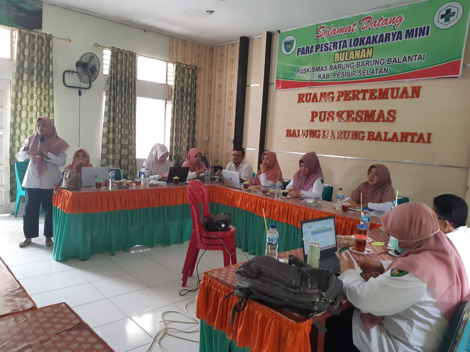Dinkes Pesisir Selatan khususnya tim P2P (Surveilans,P2M,dan PTM) melakukan kunjungan ke Puskesmas B