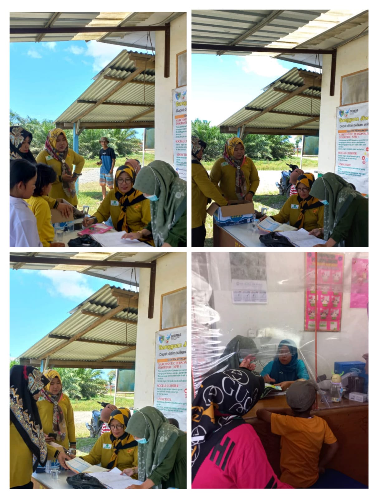 Tim promkes, puskemas tanjung makmur melakukan pemantauan administrasi posyandu di PT SJAL Silaut