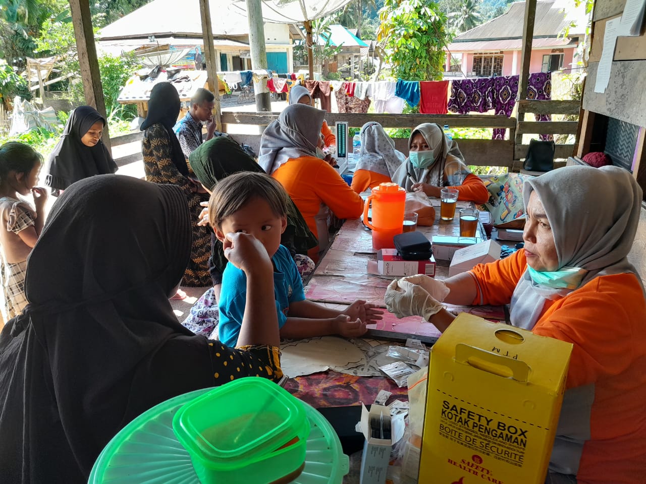KEGIATAN PROJEBOL KE LANGGAI POSBINDU PTM DAN LANSIA DI KAMPUNG LANGGAI KEC SUTERA PUSKESMAS KAYU GA
