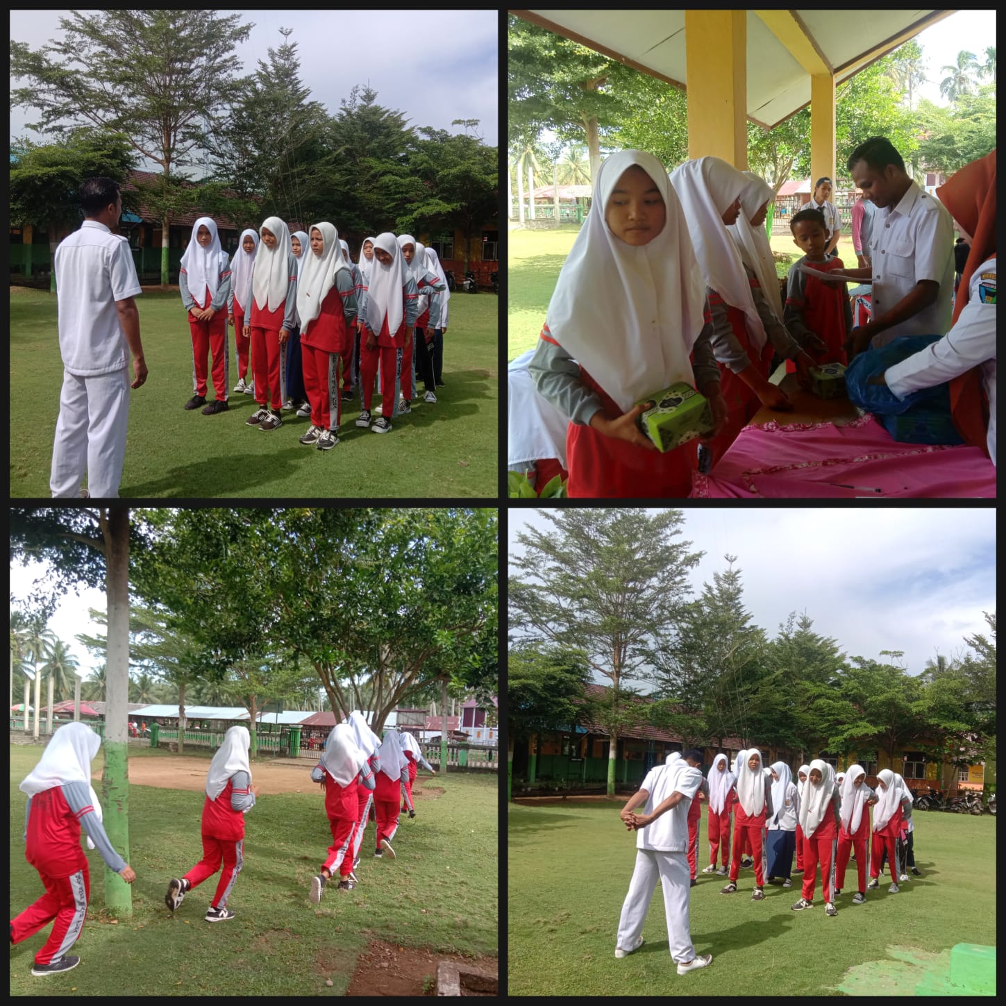 Puskesmas Air Pura melaksanakan Tes Kebugaran bagi siswa/siswi SMPN 5 Air pura bertempat di lapangan