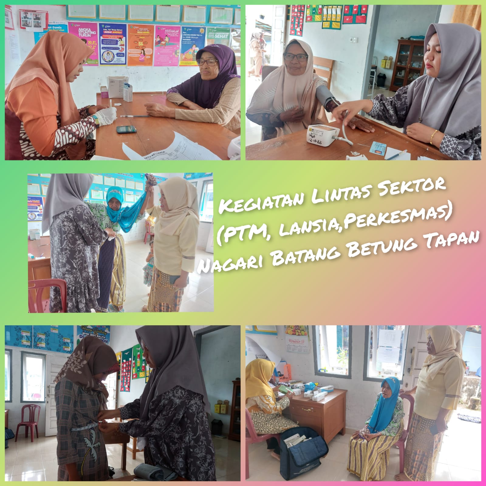 Kegiatan Lintas Program (PTM, Lansia , Perkesmas) pada Nagari Batang Betung Tapan 