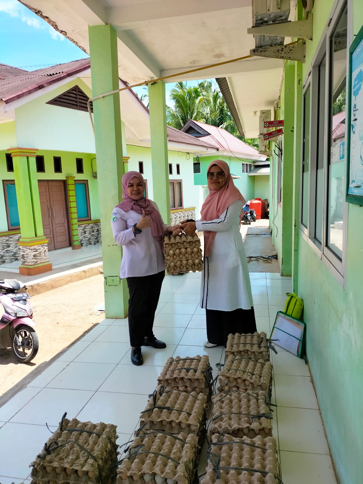 PENERIMAANN PMT LOKAL (TELUR) BANTUAN DARI GUBERNUR SUMBAR MELALUI DINKES PESSEL KEPADA BADUTA STUNT