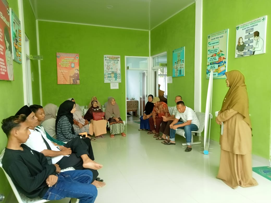 Puskesmas Inderapura Melakukan Penyuluhan dalam Gedung Oleh Program Kesling