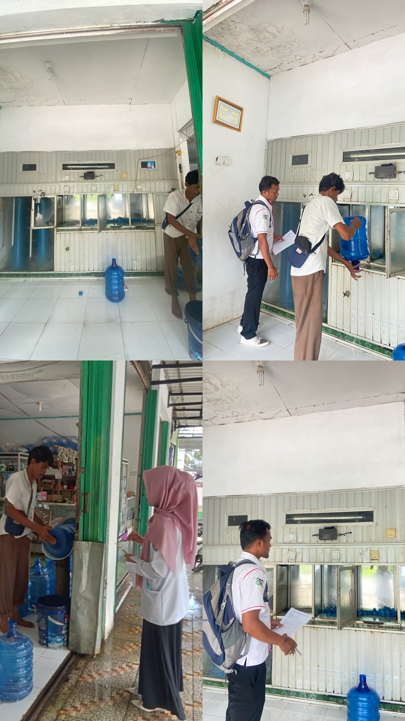 Puskesmas Air Pura Melakukan Pemantauan Tempat Pengelohan Air Minum (Depot Mata Airpura)