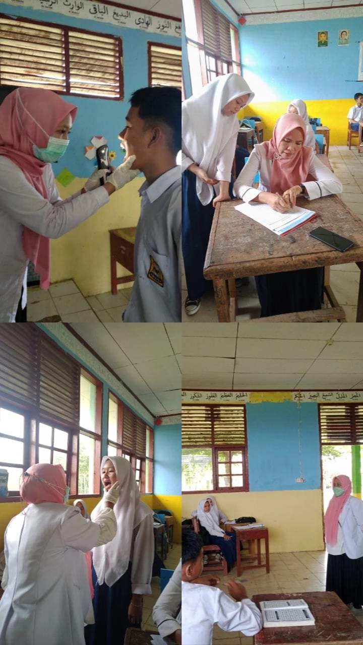 Puskesmas Airpura Melakukan Kegiatan UKS (Pemeriksaan Berkala) di  SMP 2 Airpura