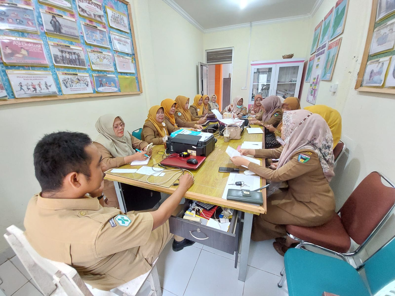 Rapat Persiapan Pelaksanaan Crash Program Imunisasi Polio di Puskesmas Salido