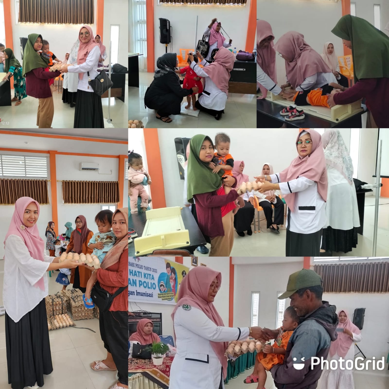 Pendistribusian PMT telur ke balita Stunting wilayah kerja Puskesmas Kambang
