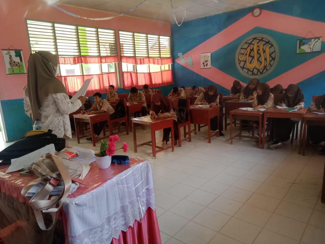 Puskesmas Koto Baru Melakukan skrinning deteksi dini keswa dan napza di SMPN 6 Lengayang