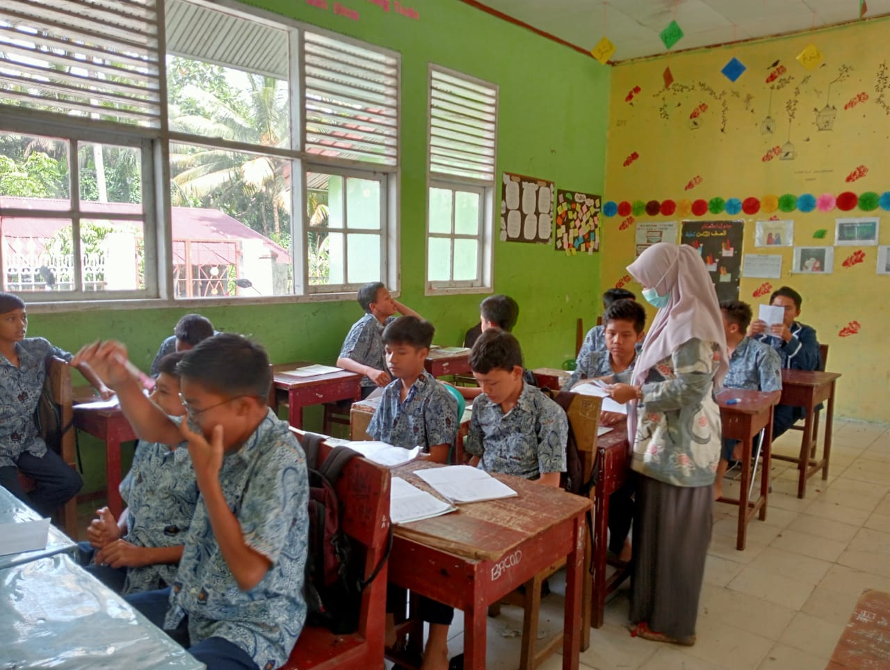 Puskesmas Balai Melakukan Skrinning Perilaku Merokok di MTsN 12 Pessel
