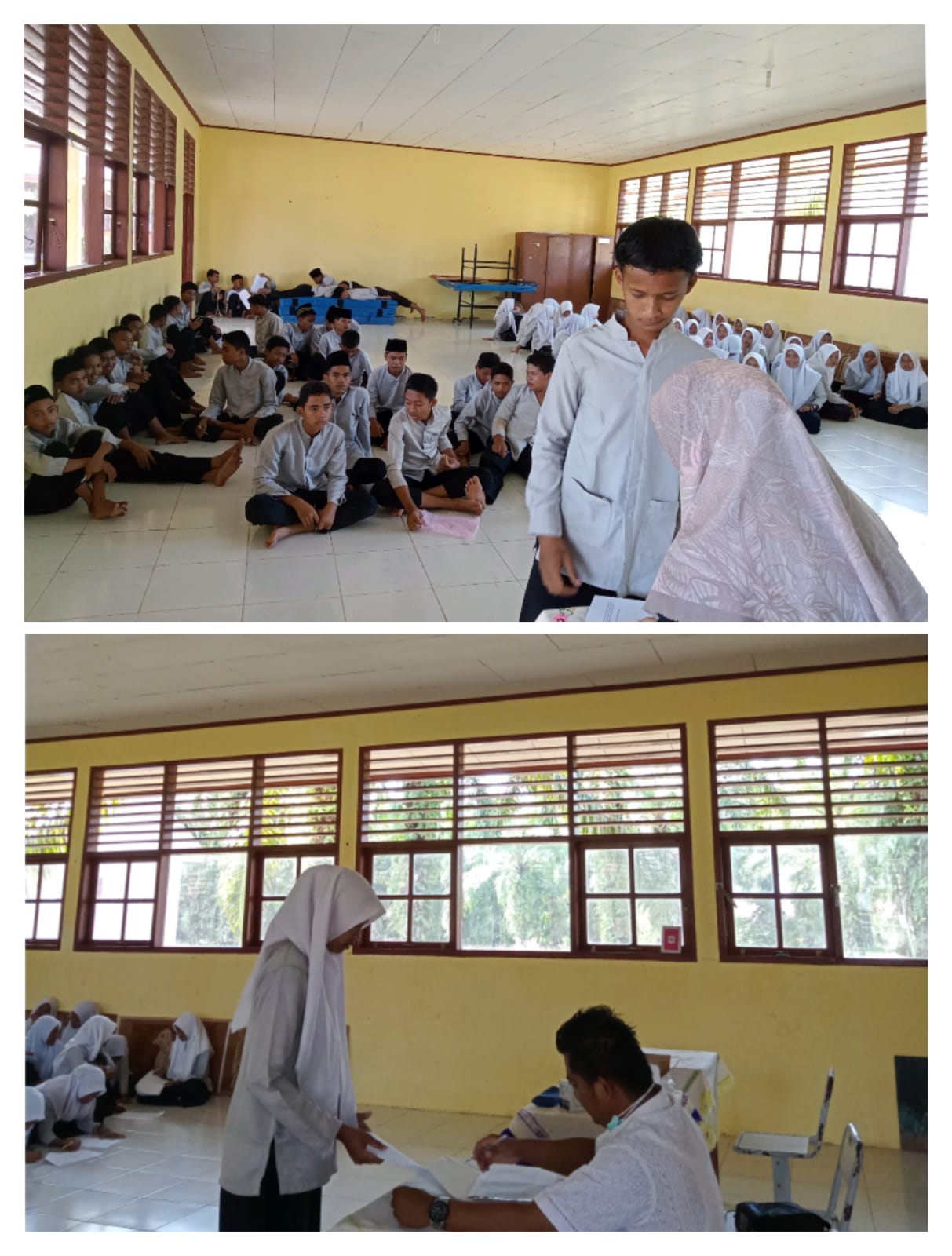 Puskesmas Tanjung Makmur Melakukan Screening kesehatan jiwa di sekolah SMPN 02 Silaut