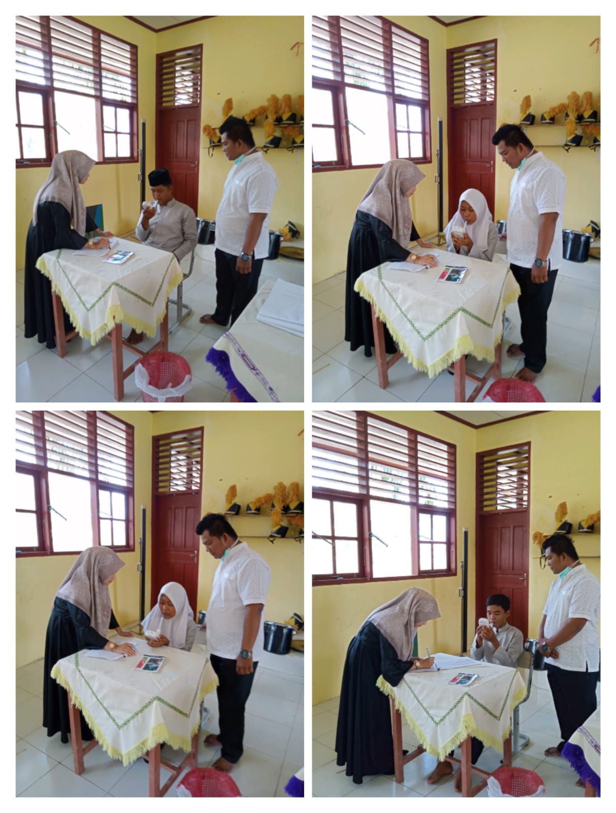 Puskesmas Tanjung Makmur melakukan screening prilaku merokok di sekolah SMPN 02 silaut