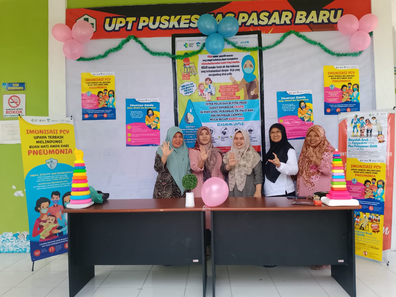 PUSKESMAS PASAR BARU SIAPKAN POSKO IMUNUSASI POLIO 