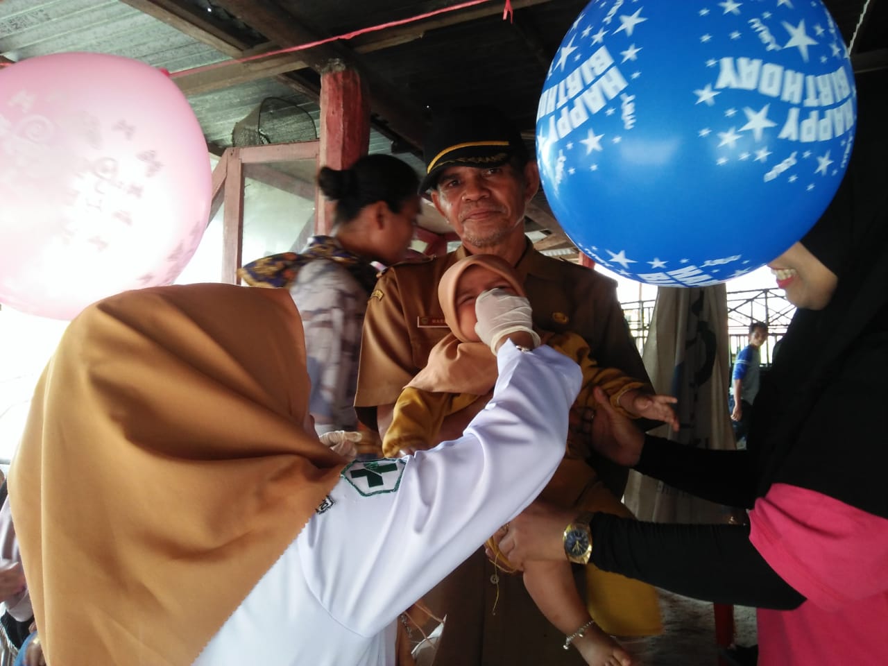 Cakupan Hari Pertama Pelaksanaan Crash Program Polio Puskesmas Tarusan