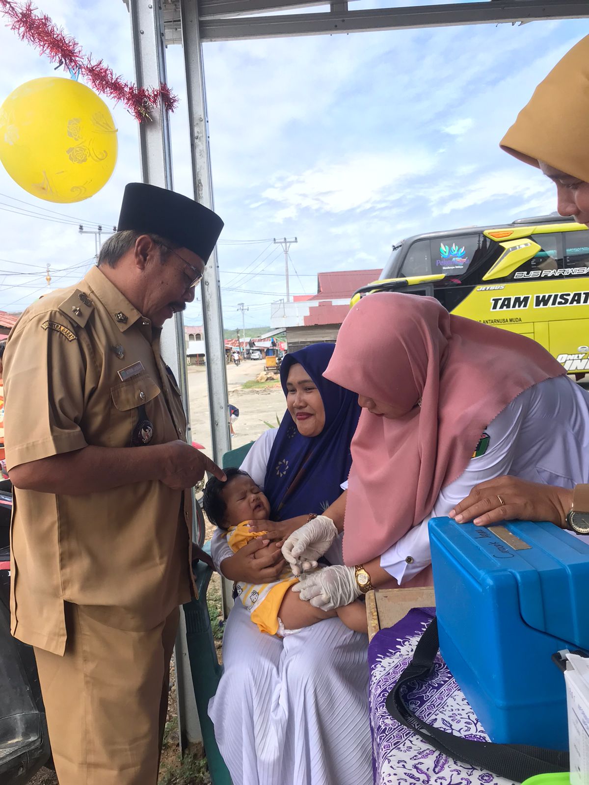 Cakupan hari kedua pelaksanaan Crash Program Polio Puskesmas Tarusan