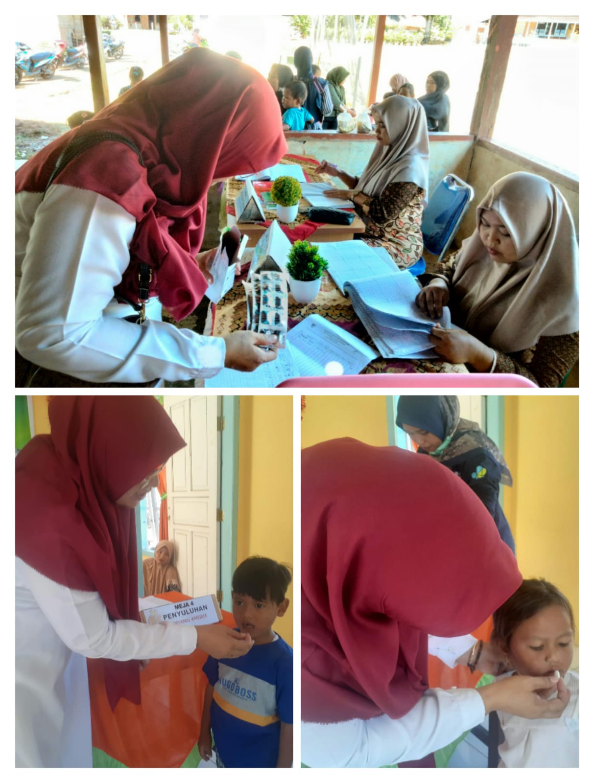 Puskesmas Tanjung Beringin Memberikan Obat cacing pada Balita di Posyandu Anggrek dan Pelita Bunda n