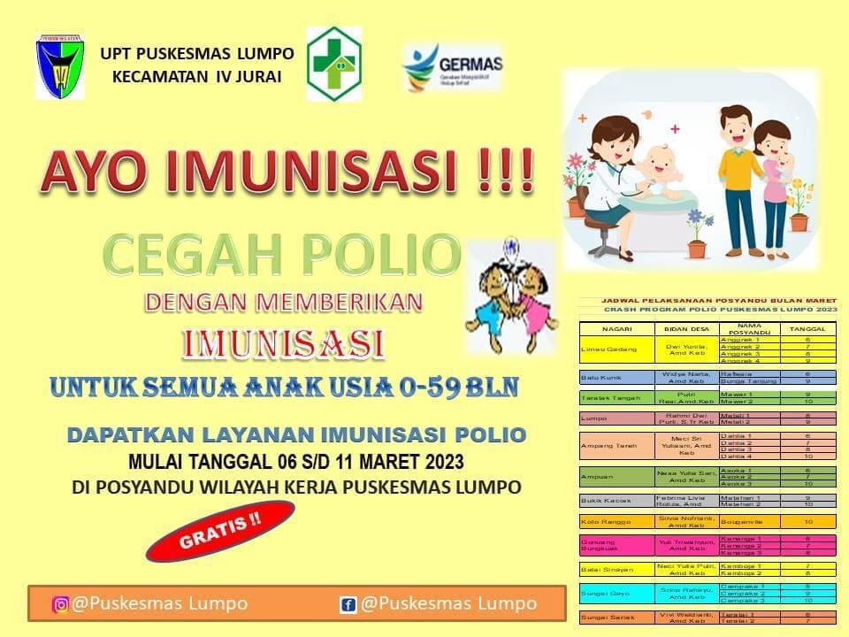 HIMBAUAN CRASH PROGRAM POLIO WILAYAH KERJA PUSKESMAS LUMPO 