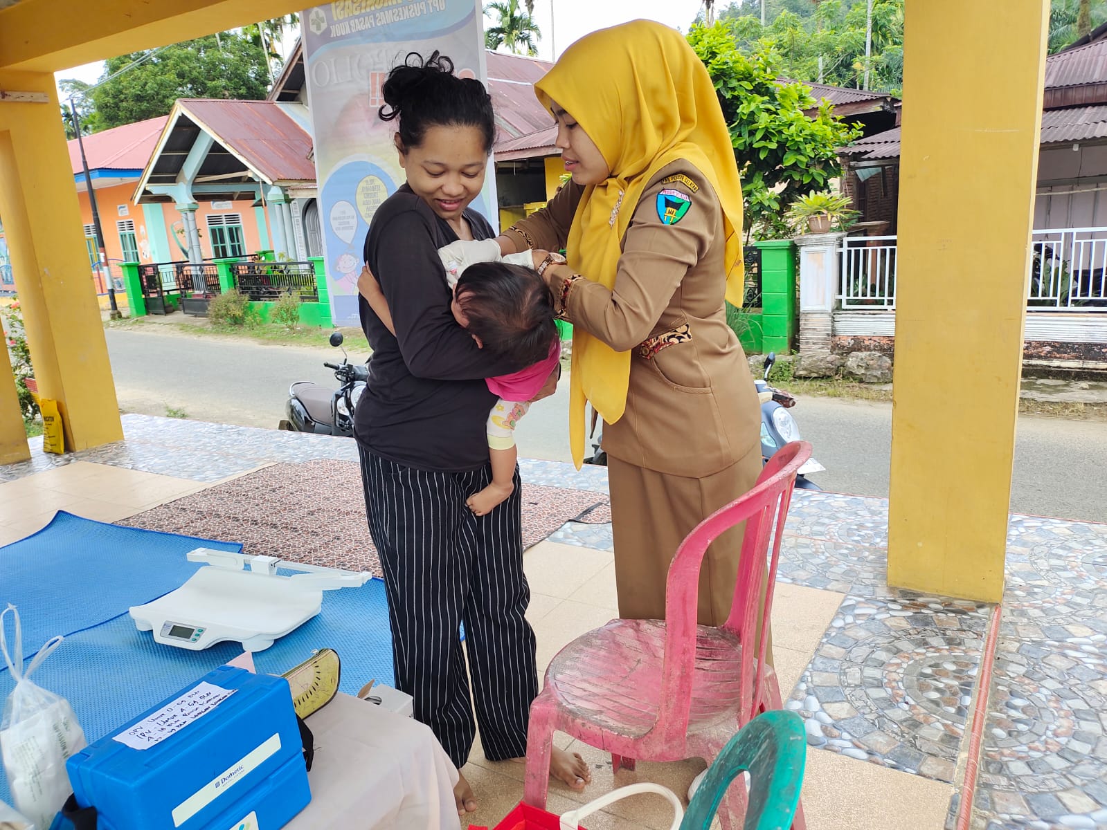 Cakupan hari kedua pelaksanaan Crash Program Polio Puskesmas Pasar Kuok