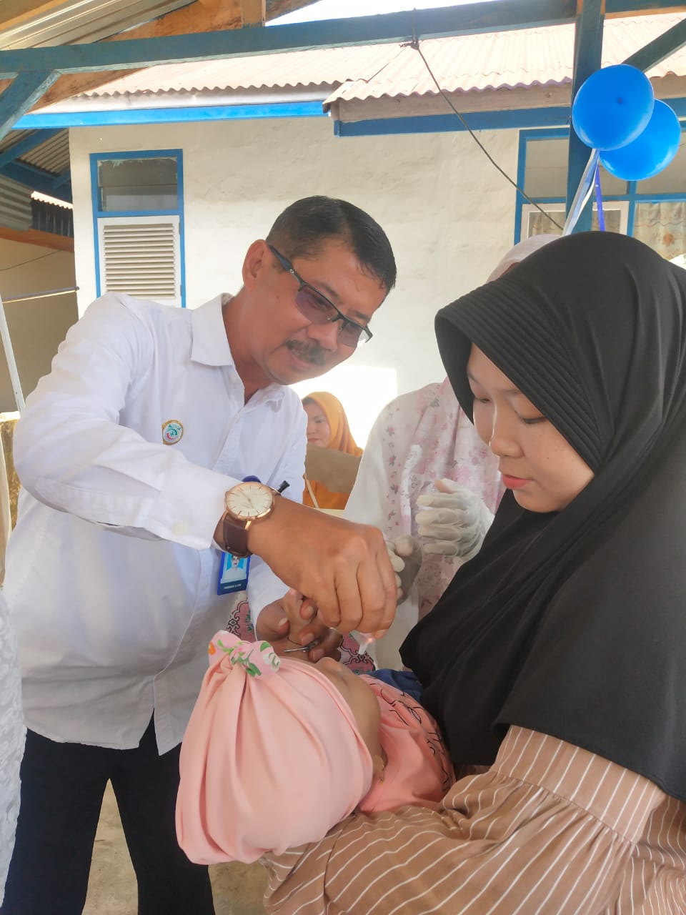 PUSKESMAS AIRPURA MELAKUKAN KEGIATAN CRASH PROGRAM POLIO 8 MARET 
