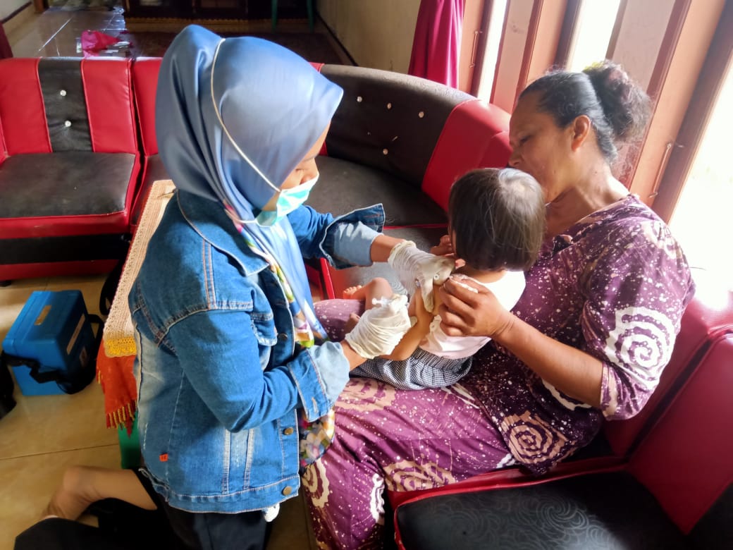 Cakupan hari keempat pelaksanaan Crash Program Polio Wilker Puskesmas Pasar Kuok