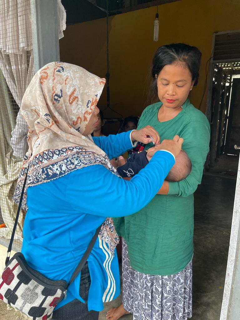 Hari keenam pelaksanaan Crash Program Polio Puskesmas Tarusan