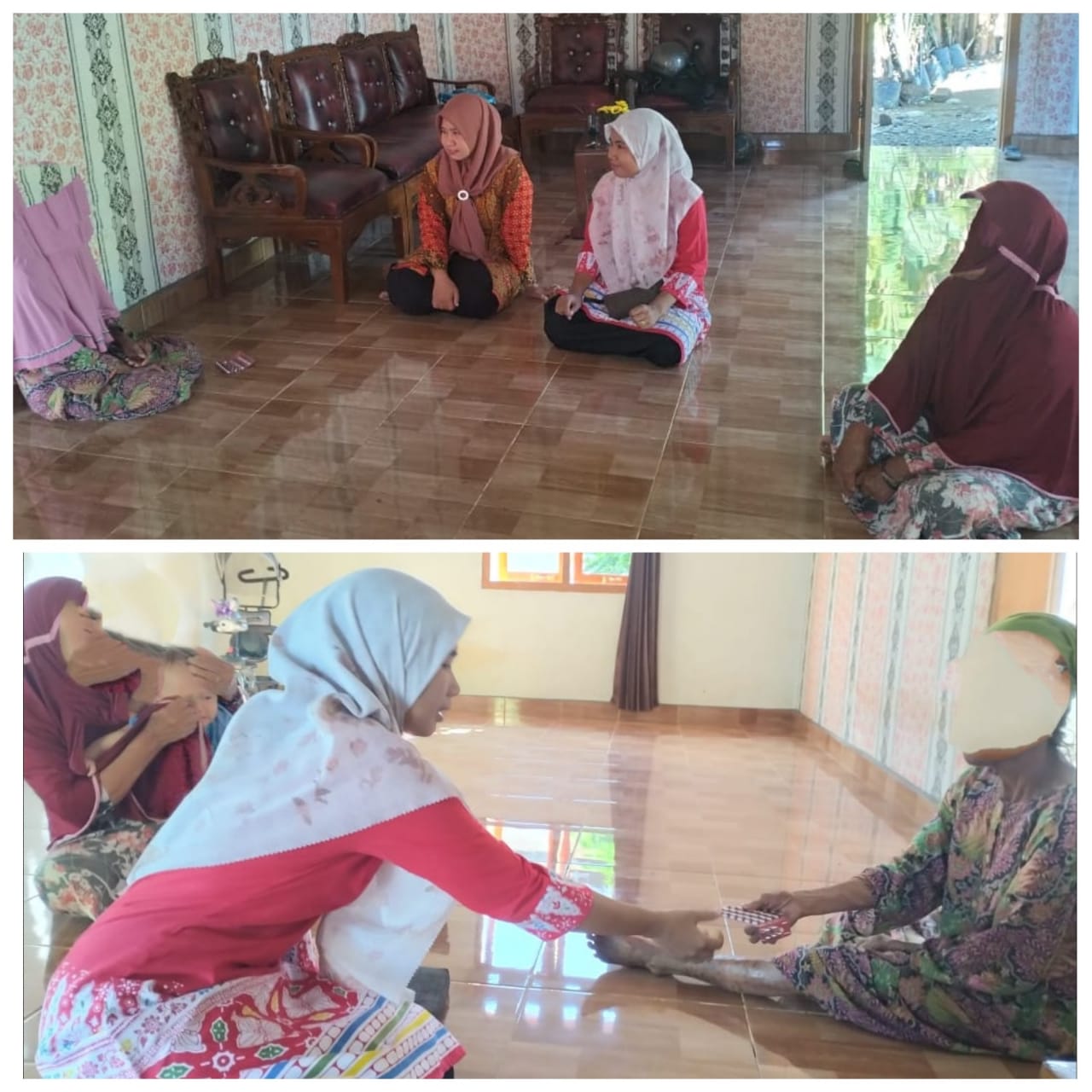 Puskesmas Tanjung makmur melakukan kegiatan pengawasan minum obat kepada pasien kusta di Nagari Sila