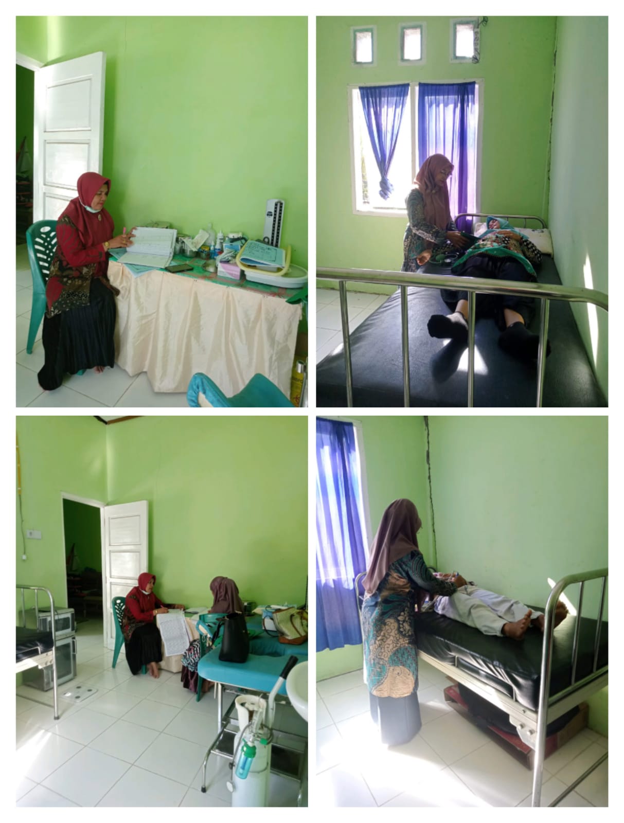 Tim KIA Puskesmas Tanjung Makmur beserta bidan desa melakukan pemeriksaan ANC ( antenatal care ) di 