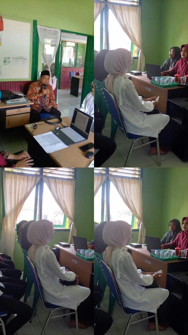 Petugas KIA dan Gizi Puskesmas Tanjung Makmur melaksanakan penyuluhan di Kantor KUA Tepatnya di Keca
