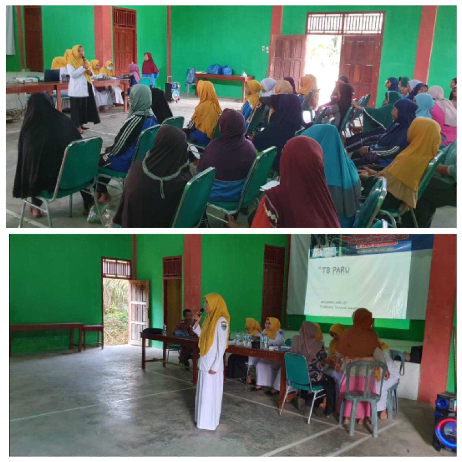  Kesling bersama petugas TB paru dan PTM Puskesmas Tanjung Makmur  melaksanakan Kegiatan STBM di Nag