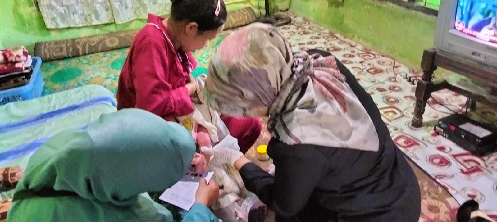 Kegiatan Pengambilan  Sampel SHK (Skrining Hipotiroid Kongenital) Koto Keduduk, Nagari Taluk Tigo Sa
