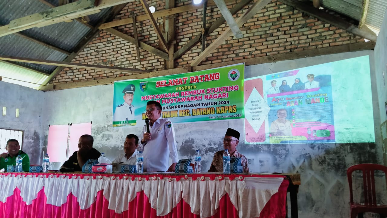 PKM PASAR KUOK REMBUK STUNTING DAN MUSYAWARAH NAGARI TALUK KEC.BATANG KAPAS 
