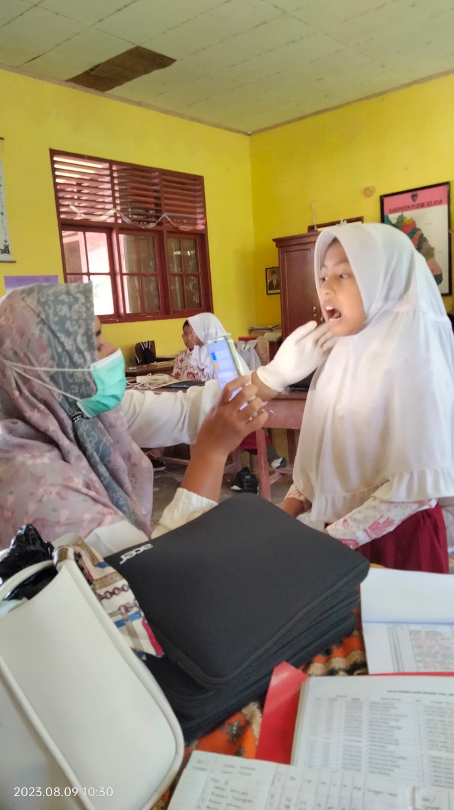 Kegiatan UKS (Penjaringan Kesehataxn) peserta didik SDN 04 dan SDN 35 lubuk sarik wilker Puskesmas K