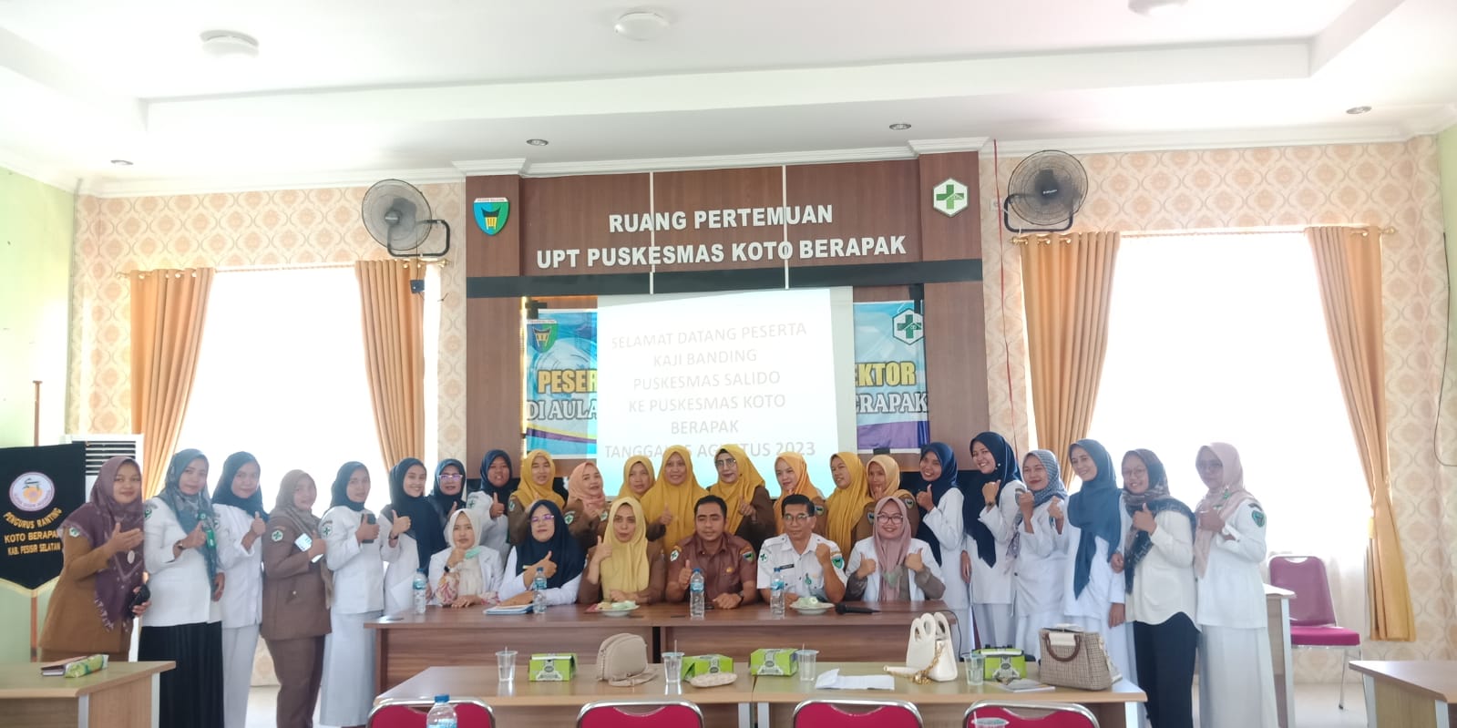 Puskesmas Koto berapak kedatangan Tamu istimewa dari UPT Puskesmas salido Dalam  pelaksanaan kegiata