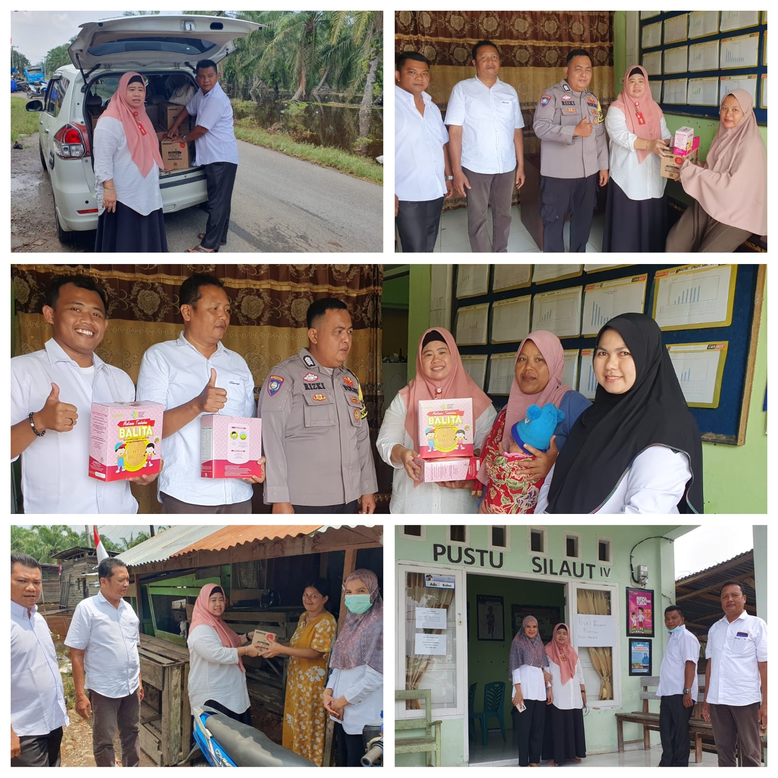  Puskesmas Tanjung Makmur memberikan bantuan berupa Roti Balita dan Roti Ibu hamil kek kenagari Air 