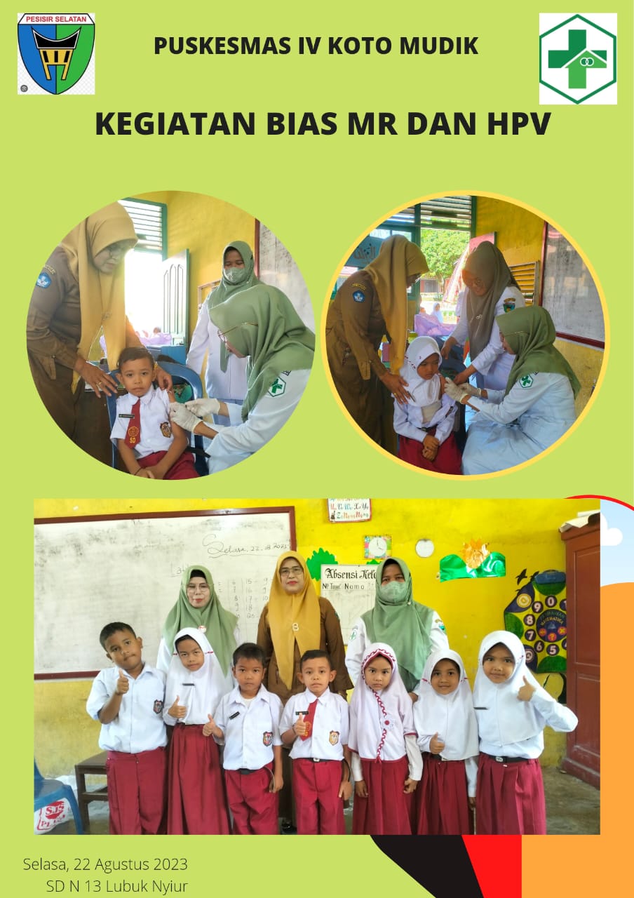 PUSKESMAS IV KOTO MUDIK BULAN IMUNISASI ANAK SEKOLAH di SDN 13 dan 09 Lubuk Nyiur