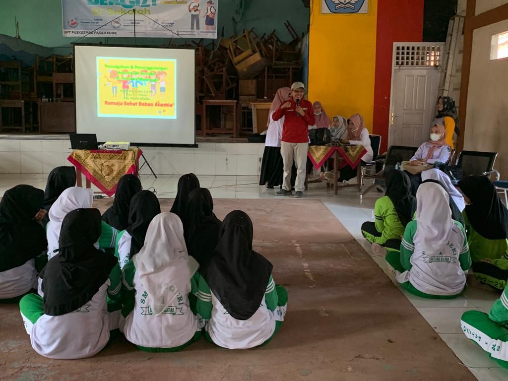 PUSKESMAS PASAR KUOK MELAKSANAKAN KEGIATAN GERMAS AKSI BERGIZI DI SMA N 1 BATANG KAPAS
