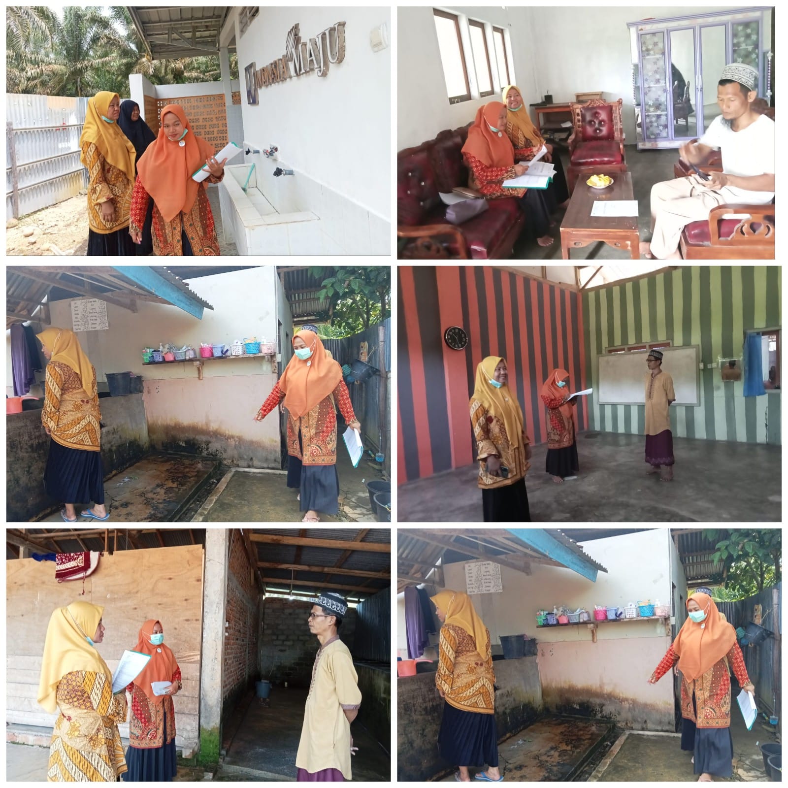 Tim puskesmas Tanjung Makmur melakukan Inspeksi kesehatan Lingkungan tempat fasilitas Umum (TFU) di 