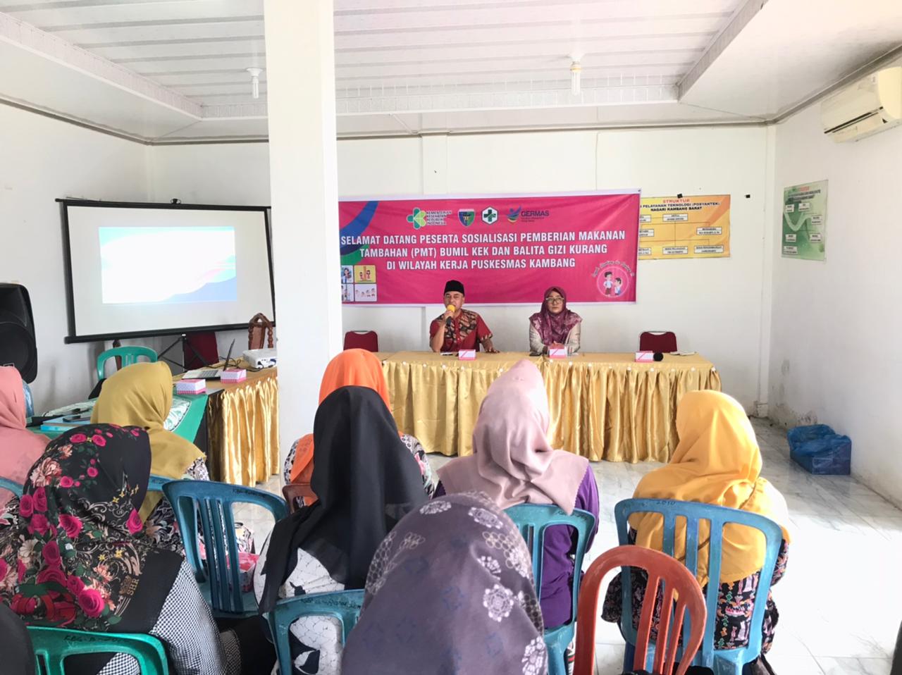Sosialisasi Pemberian Makanan Tambahan (PMT) berbahan Lokal untuk Balita Gizi Kurang & Ibu Hamil KEK