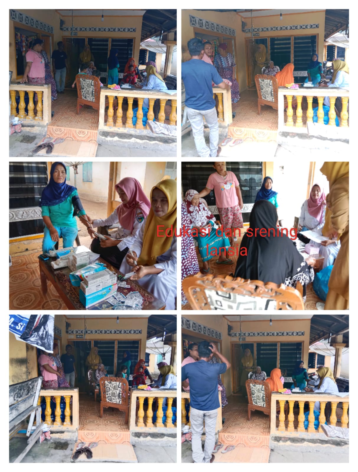 kegiatan terintegrasi edukasi dan screening  lansia nagari setara Nanggalo Tarusan