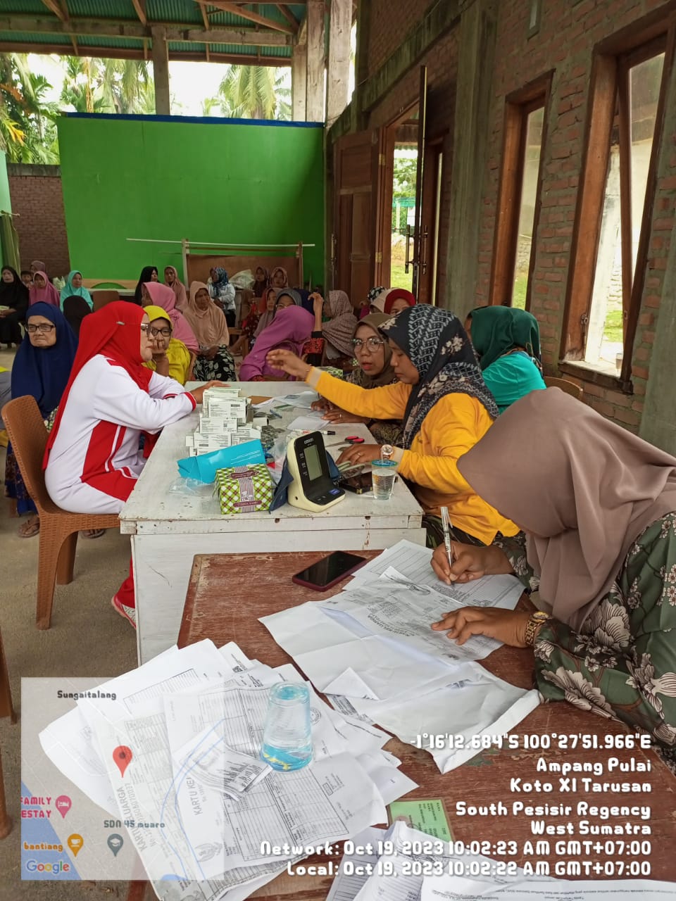 KEGIATAN PTM ( DETEKSI DINI PEMERIKSAAN KESEHATAN) DI Nagari pulau karam PKM Tarusan