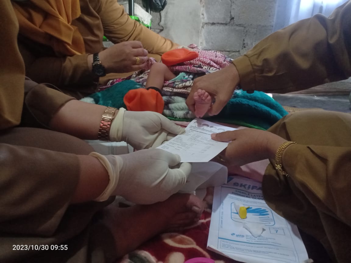 Puskesmas Surantih Melaksanakan kegiatan Skrining Hipotiroid Kongenital (SHK)