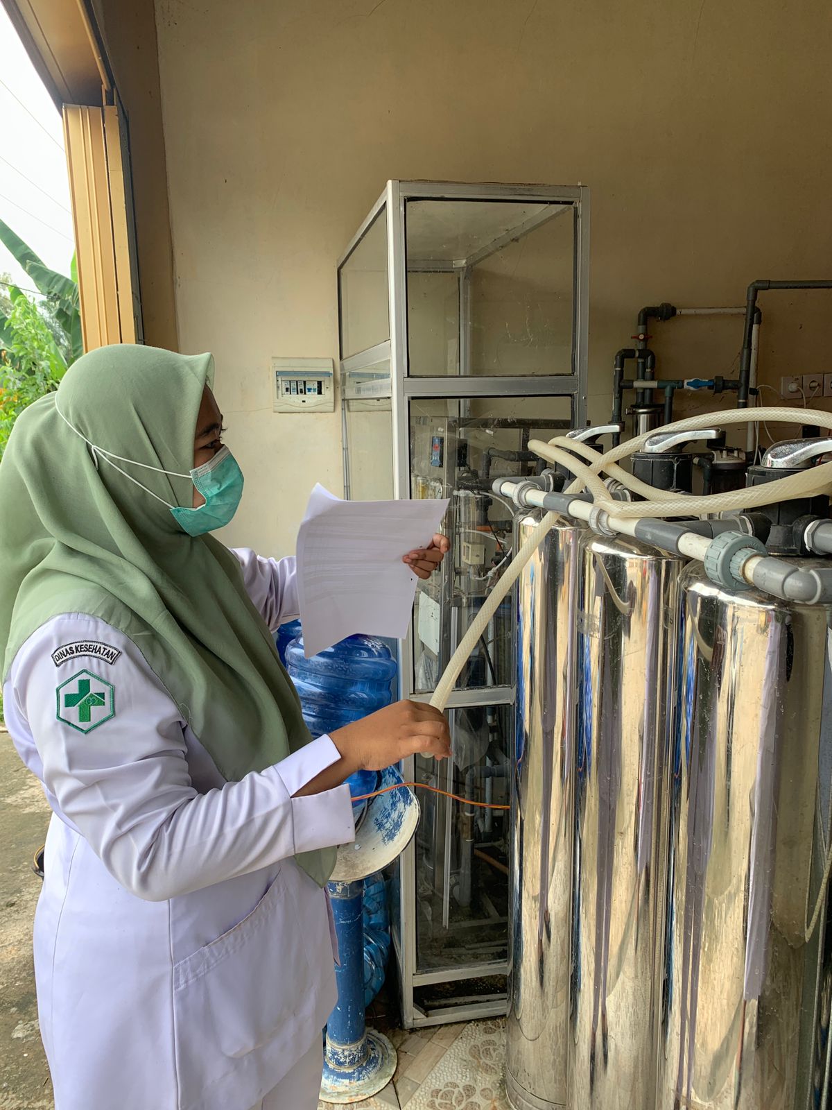 PUSKESMAS IV KOTO MUDIK KEGIATAN INSPEKSI KESEHATAN LINGKUNGAN  DEPOT AIR MINUM