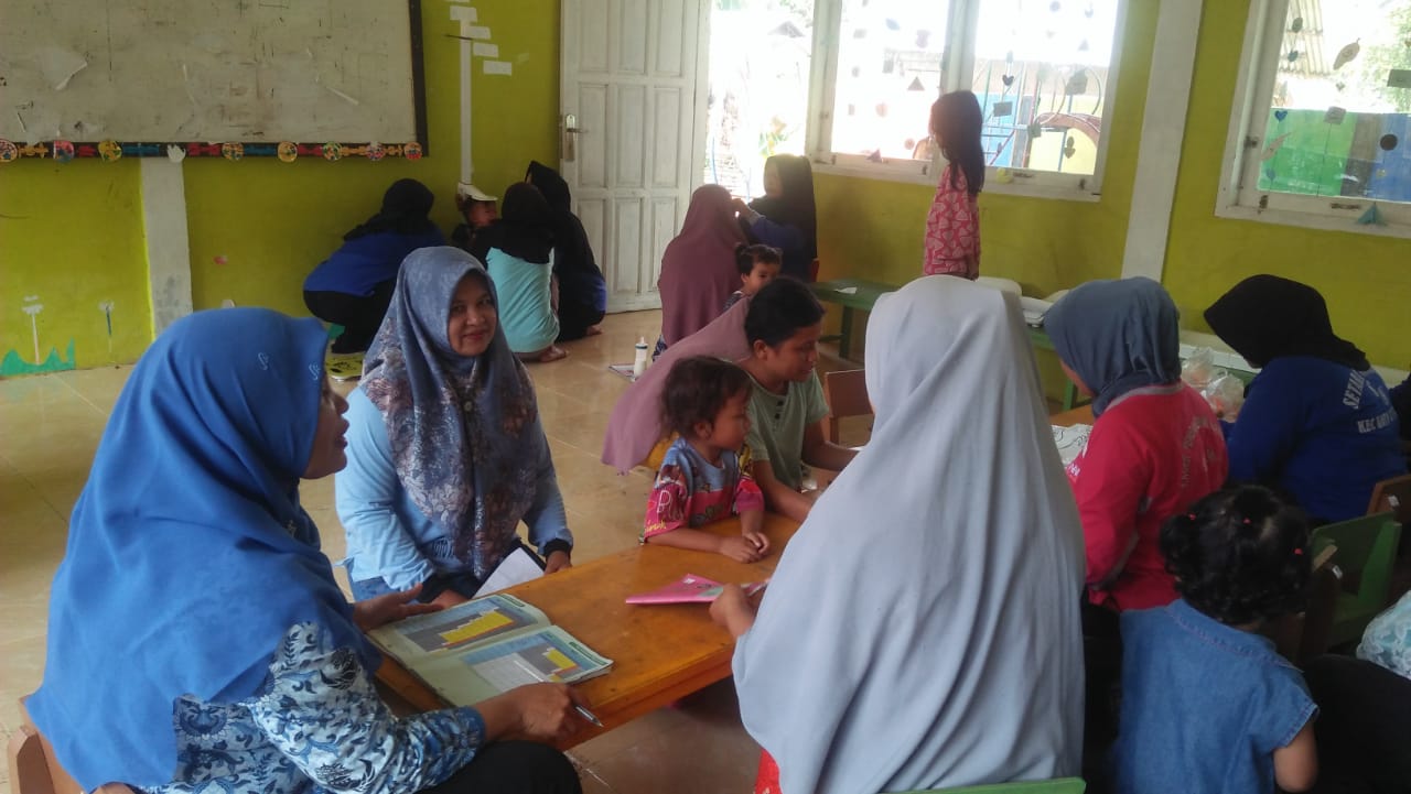 Pelaksanaan Posyandu Mawar  kenagarian Setara Nanggalo wilayah kerja Puskesmas Tarusan