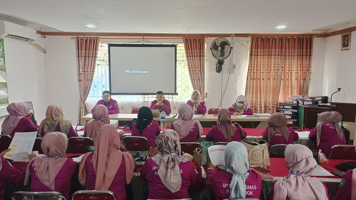 Pelaksanaan Lokmin Bulanan Bulan Pertama di tahun 2024 di Aula Puskesmas Pasar Kuok