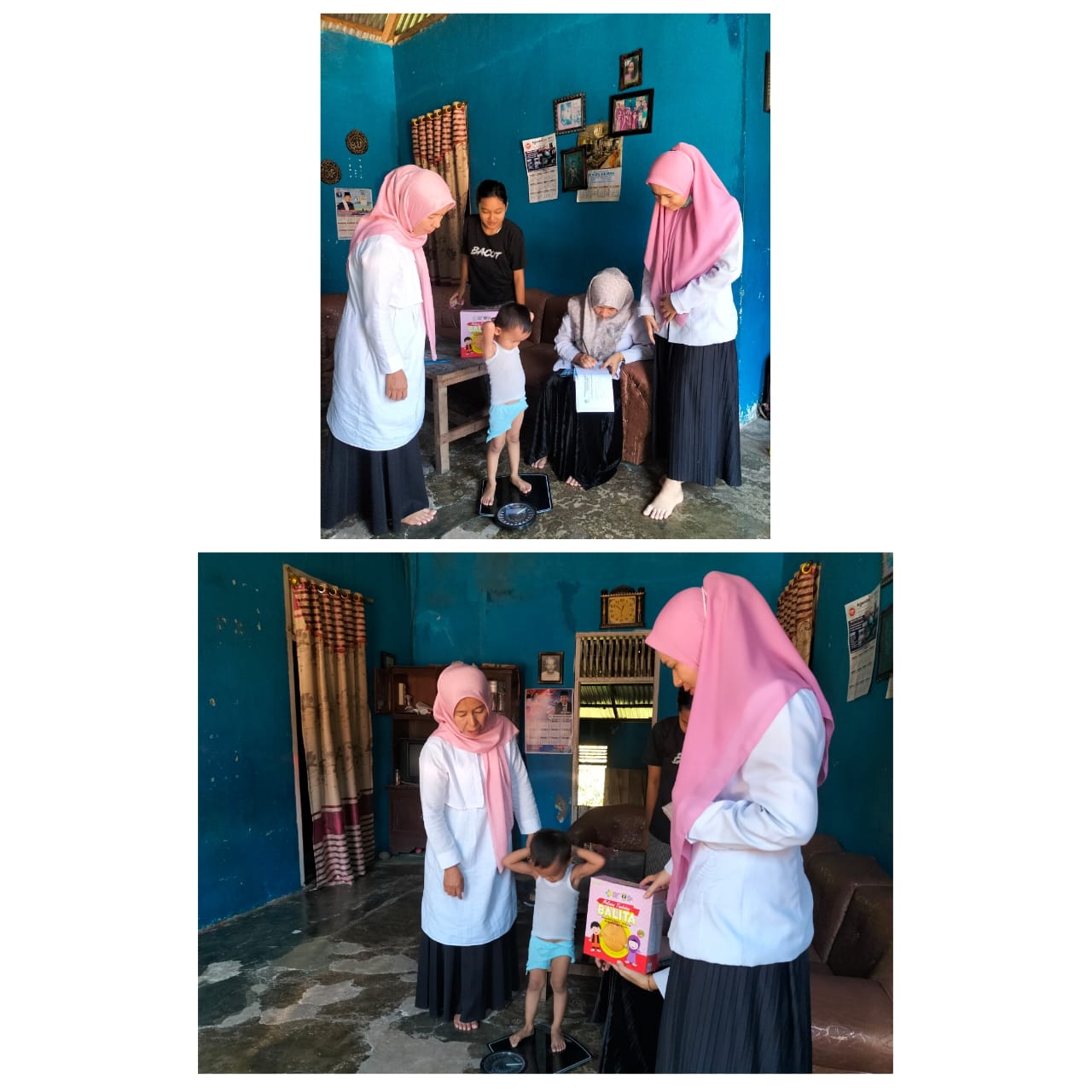 Puskesmas Airpura Melakukan kunjungan rumah Anak gizi kurang /TUMBANG, Nagari lalang panjang