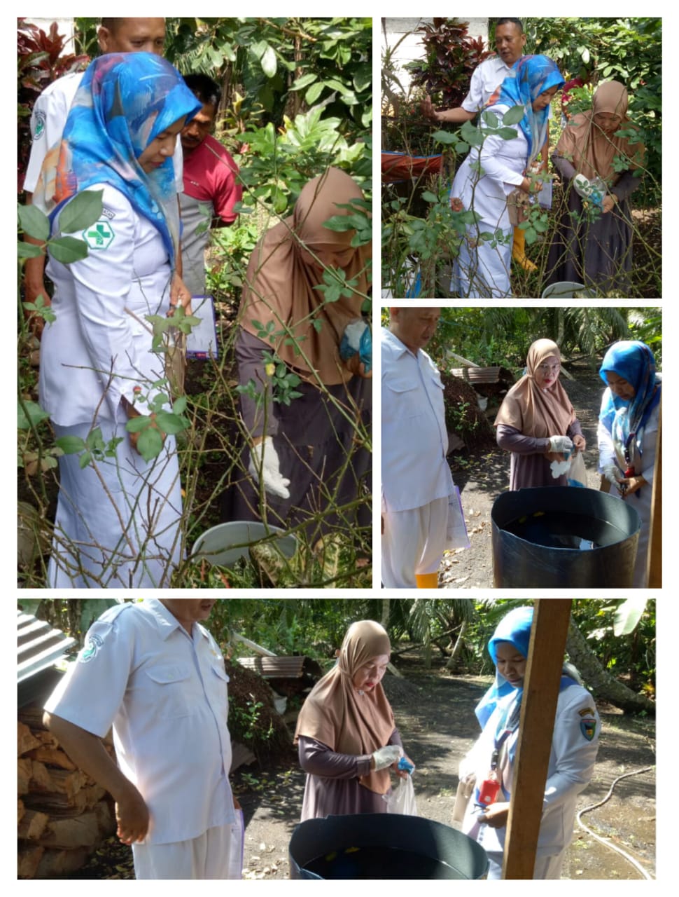 Petugas Surveilans puskesmas tanjung makmur melakukan kunjungan PE DBD ke nagari Sungai pulai