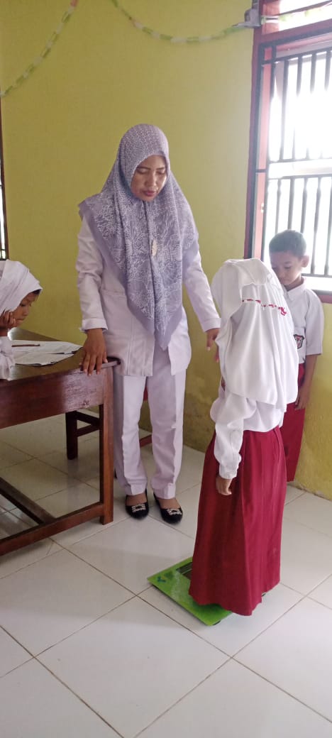 Kegiatan UKS (Penjaringan Kesehatan) peserta didik SDN 08 Pd.Panjang wilker Puskesmas Kambang