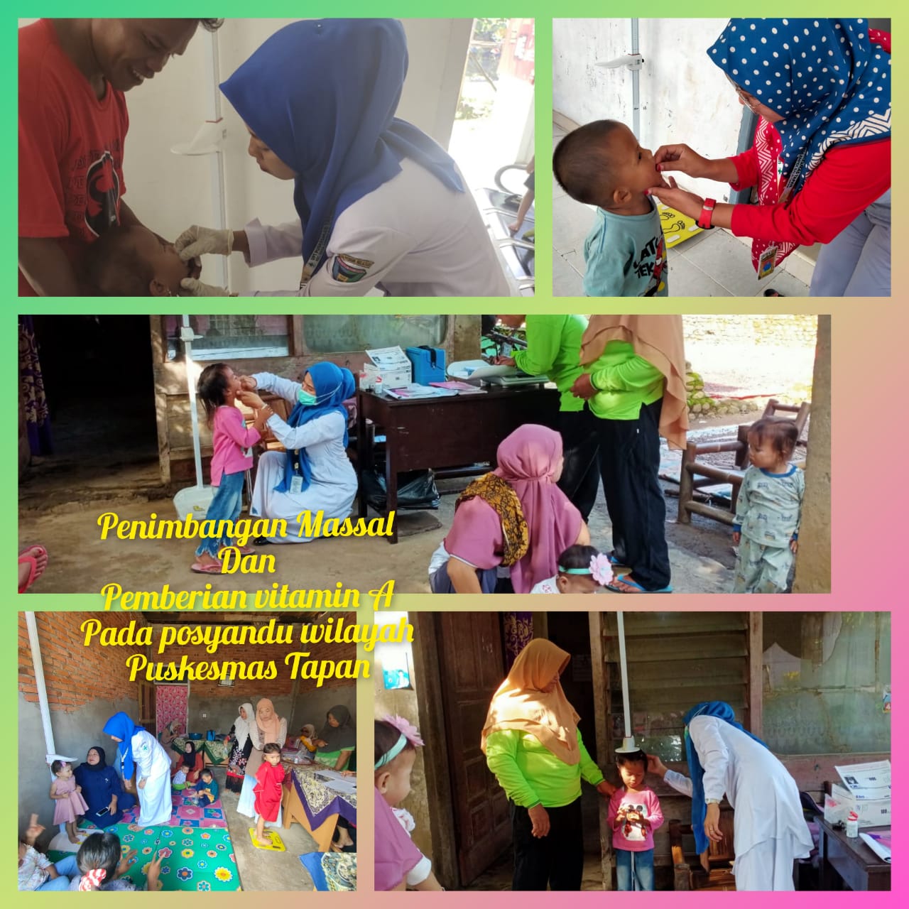 PENIMBANGAN MASSAL DAN PEMBERIAN VITAMIN A DI POSYANDU PKM TAPAN