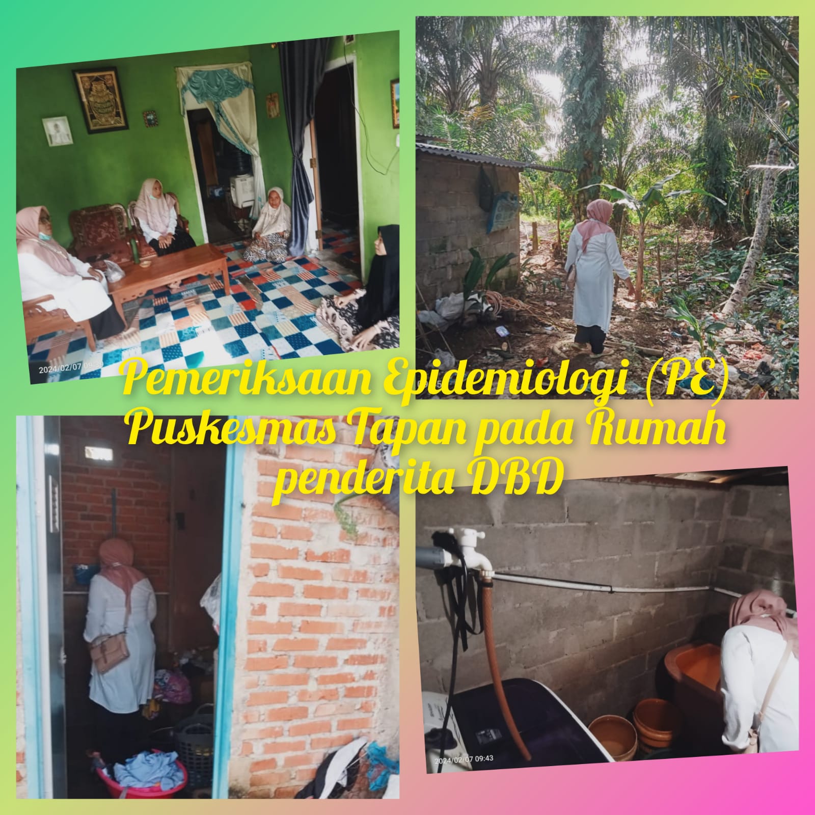Pemeriksaan Epidemiologi petugas puskesmas Tapan di nagari Riak danau Tapan